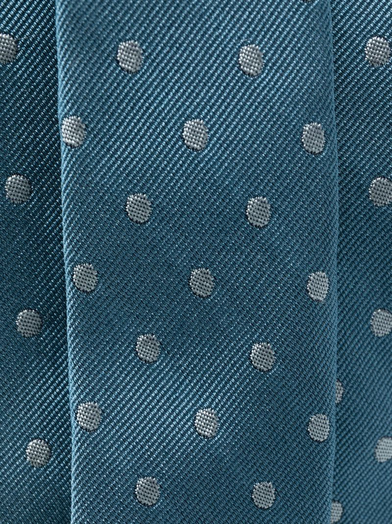 Blue Polka-dot Silk Tie