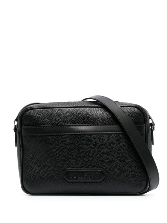 Black Lozenge Patch Messenger Bag