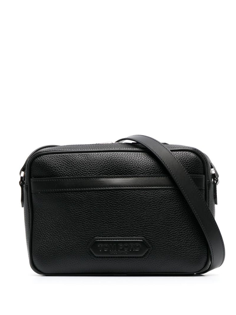 Black Lozenge Patch Messenger Bag