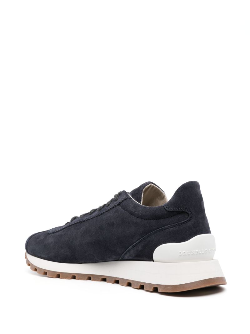 Blue Suede Low-top Sneakers