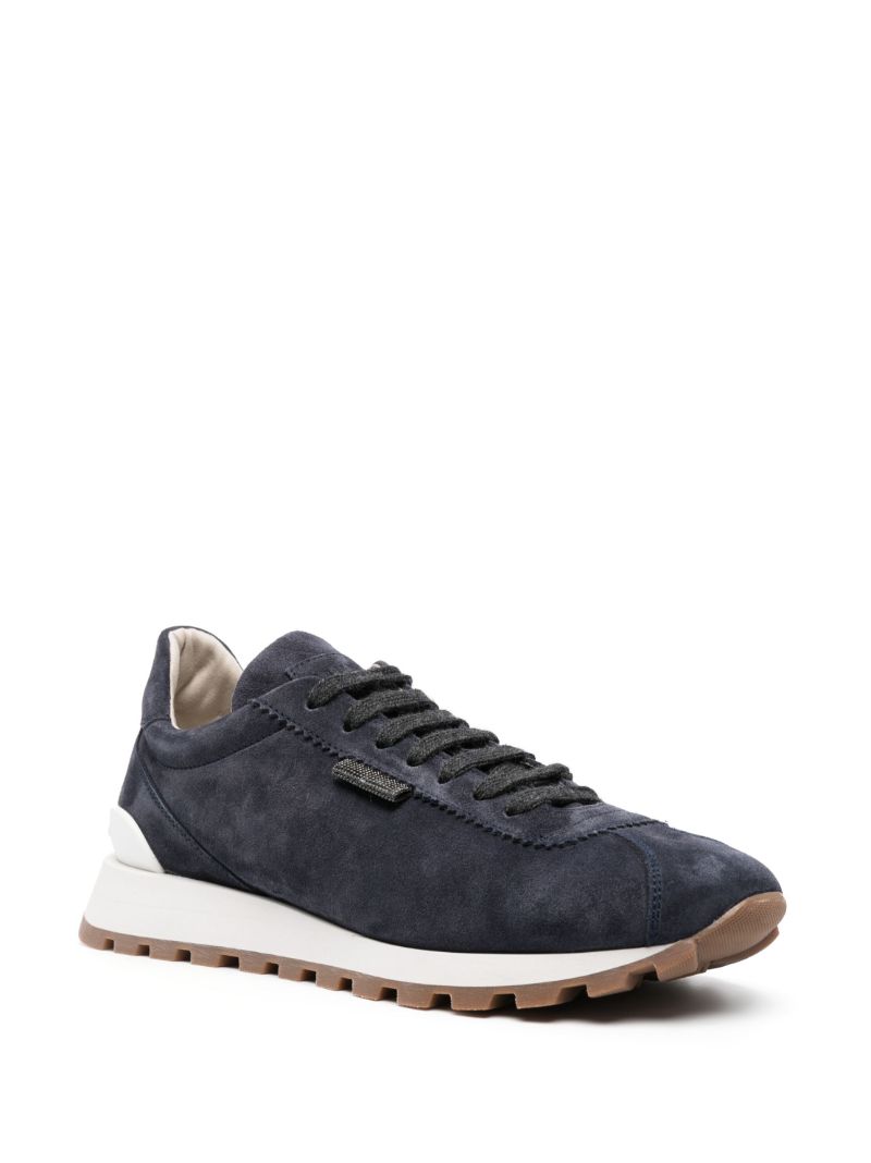 Blue Suede Low-top Sneakers