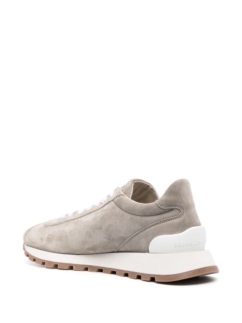 Grey Suede Low-top Sneakers