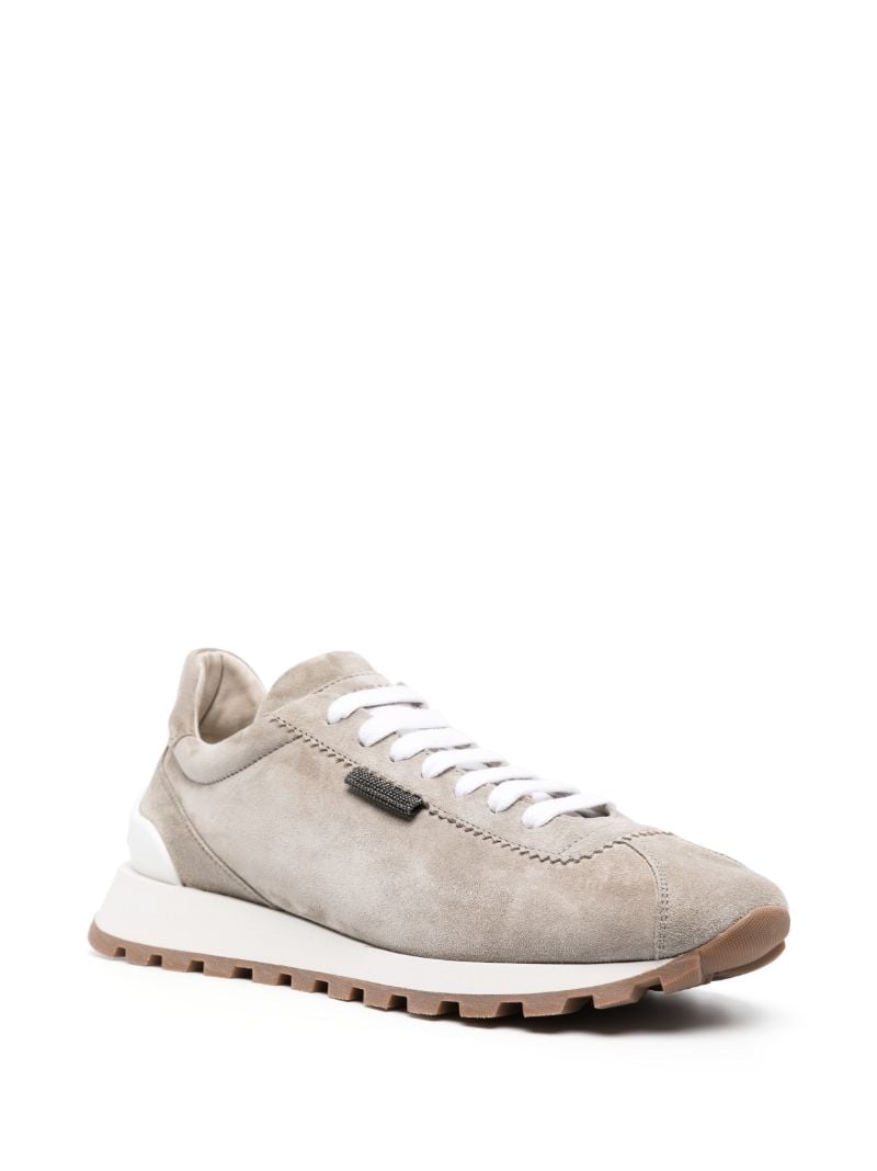 Grey Suede Low-top Sneakers