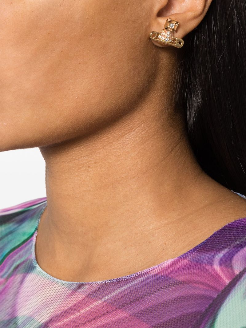 Gold Kitty Stud Earrings