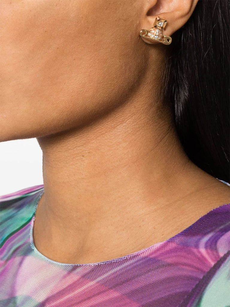 Gold Kitty Stud Earrings