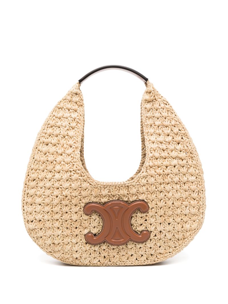 Beige Panier Hobo Tote Bag