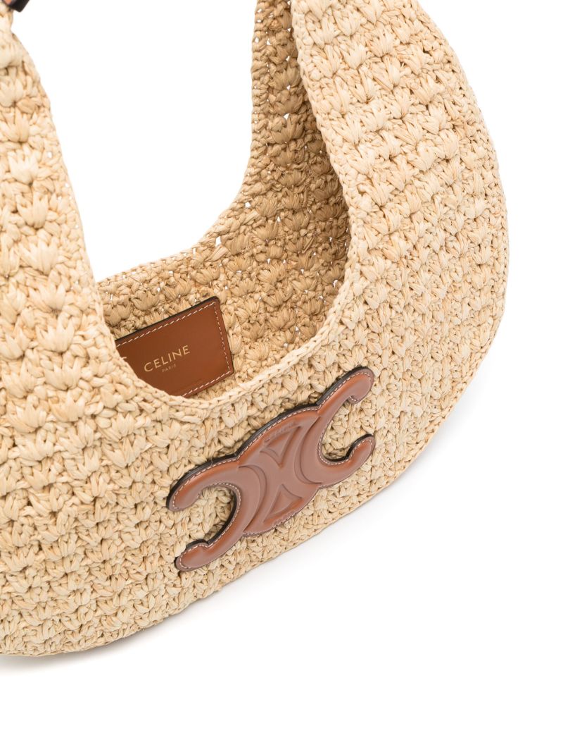 Beige Panier Hobo Tote Bag