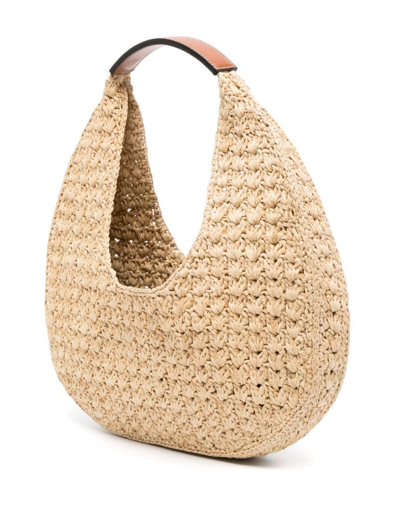 Beige Panier Hobo Tote Bag