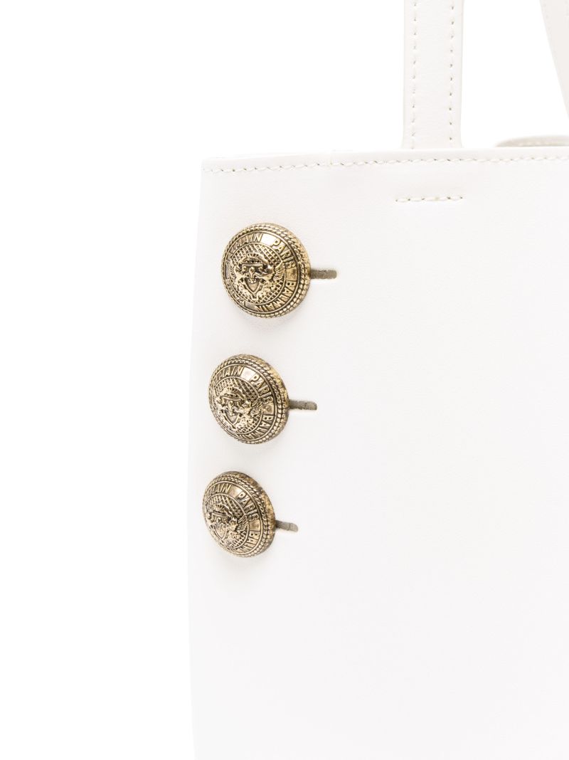 White Logo Print Tote Bag