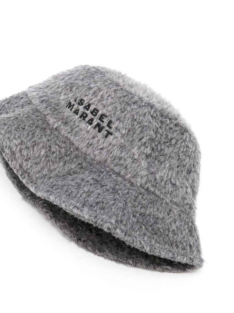 Grey Denji Logo-embroidered Bucket Hat