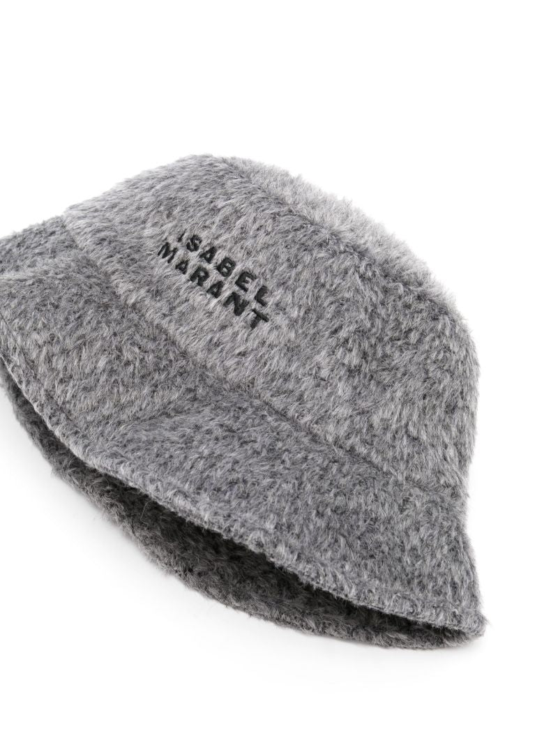Grey Denji Logo-embroidered Bucket Hat