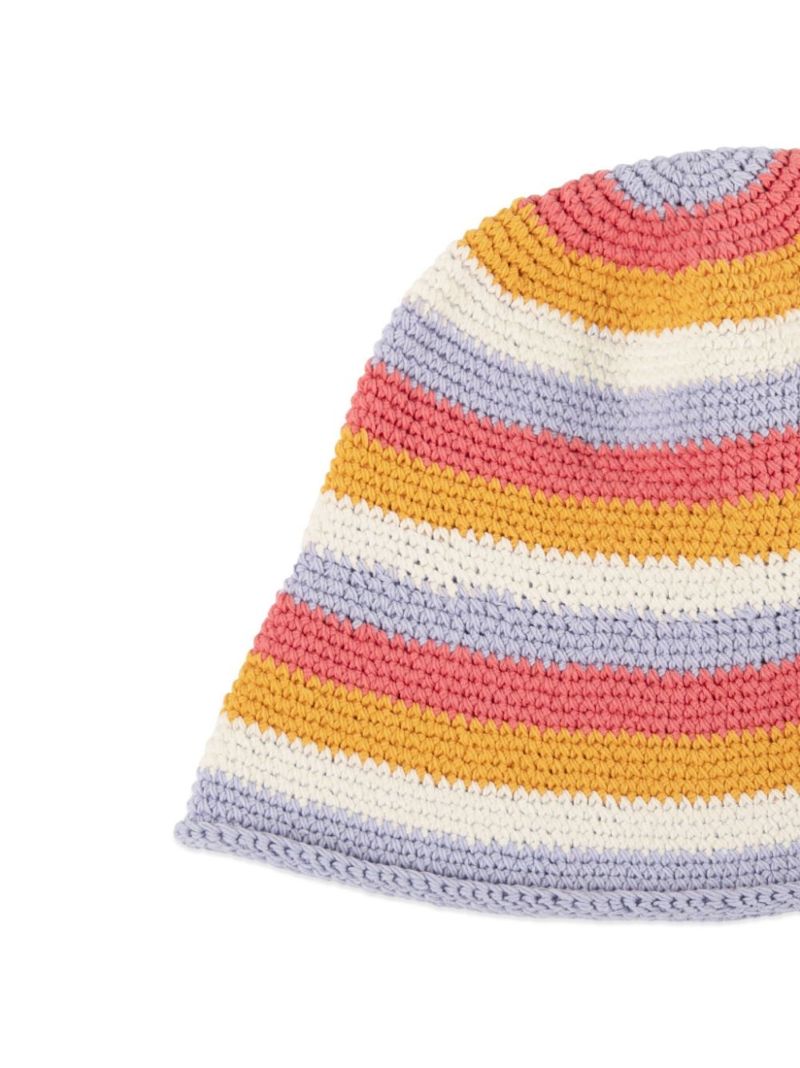 Multicolour Island Striped Cotton Bucket Hat