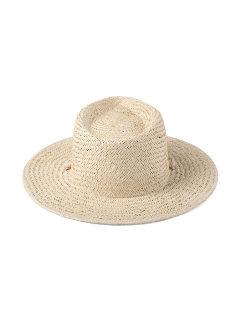 Neutral Seashells Straw Fedora Hat