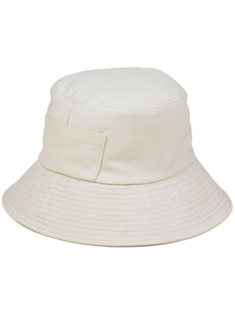 Neutral Wave Cotton Canvas Bucket Hat