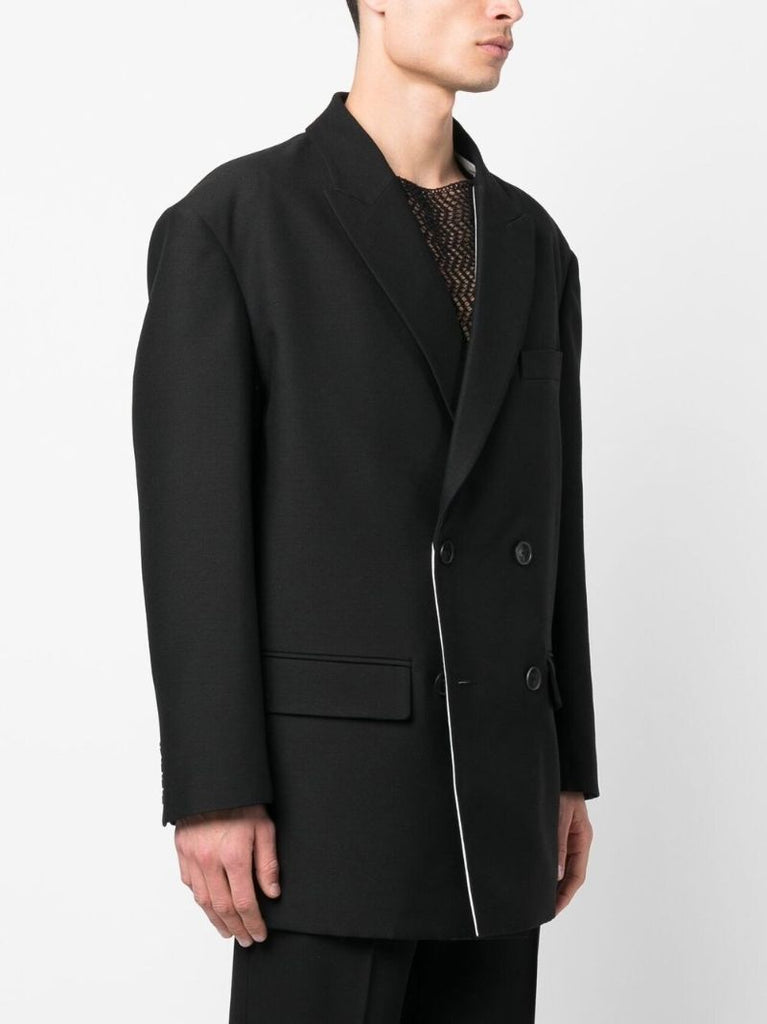 Black Double-breasted Blazer