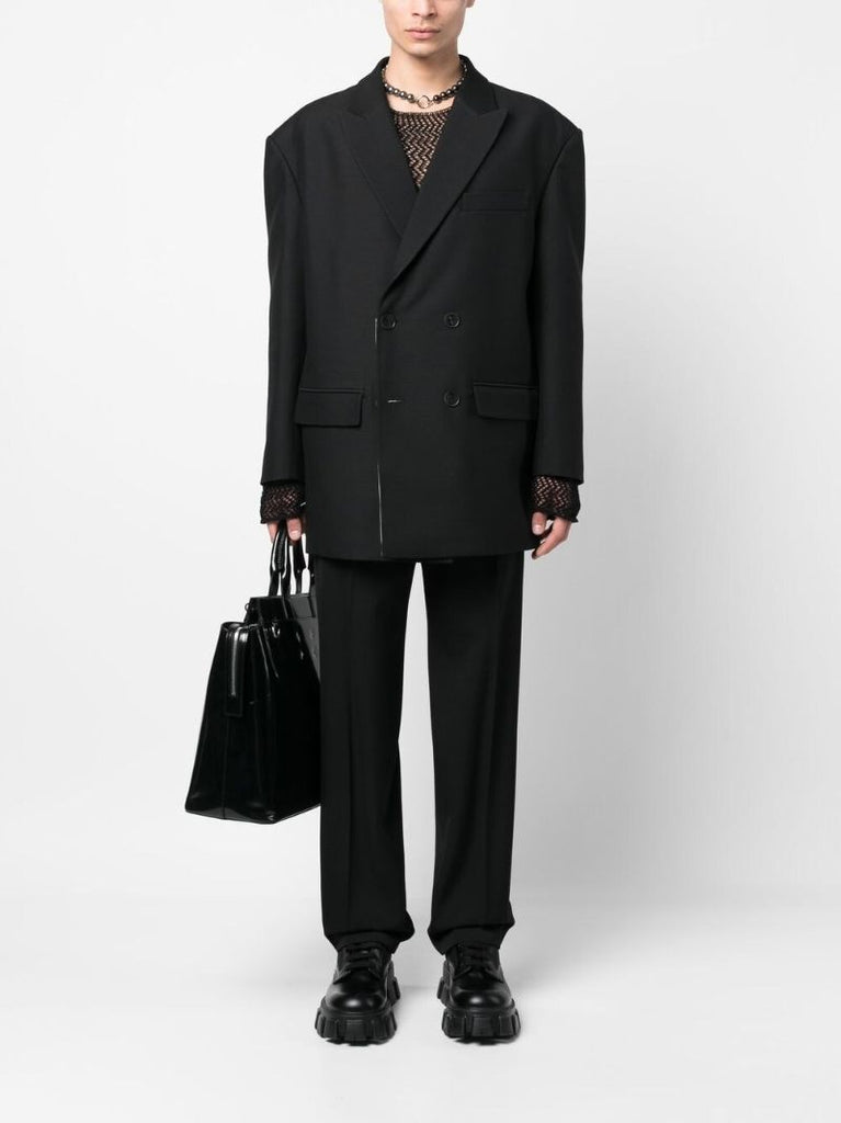 Black Double-breasted Blazer