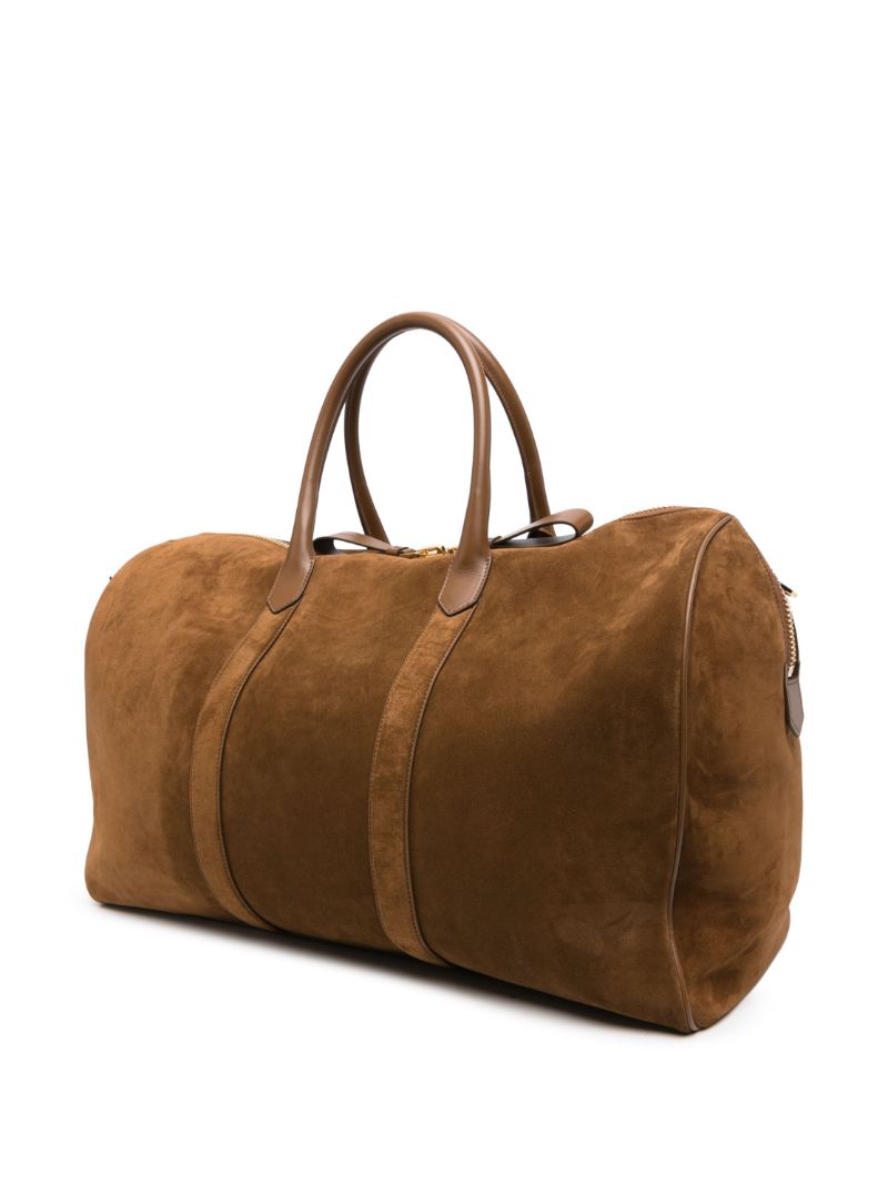 Brown Suede Duffle Bag