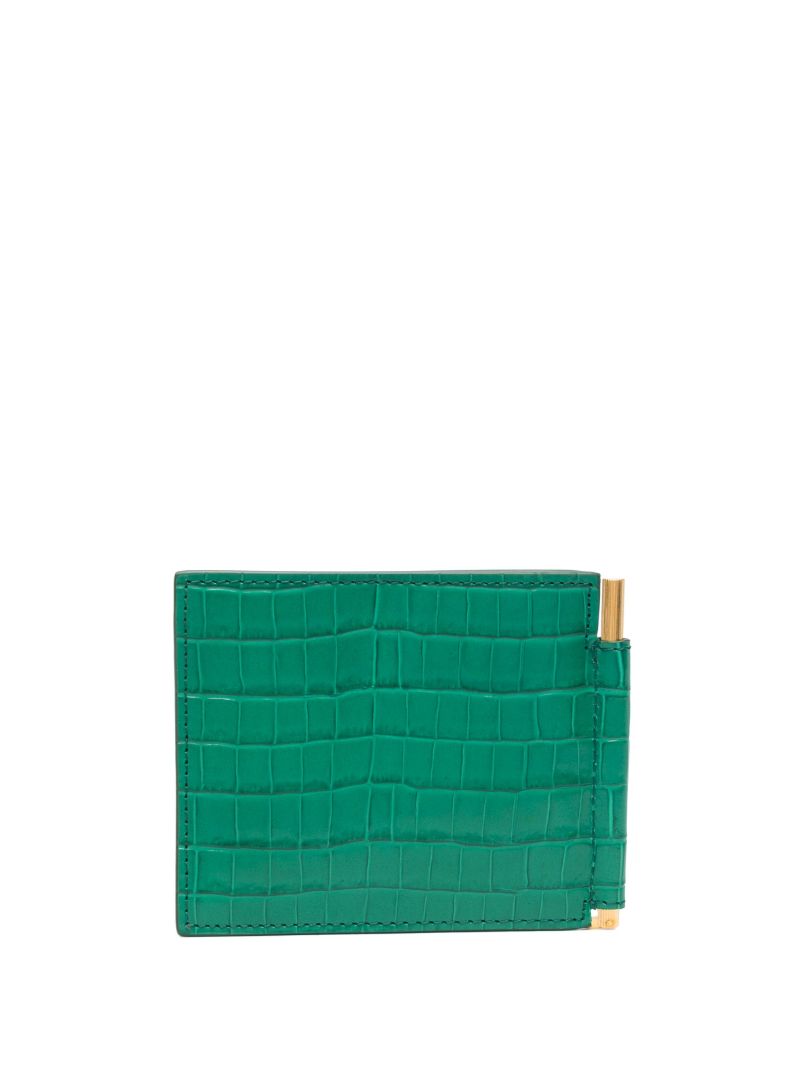 Green Logo Print Cardholder