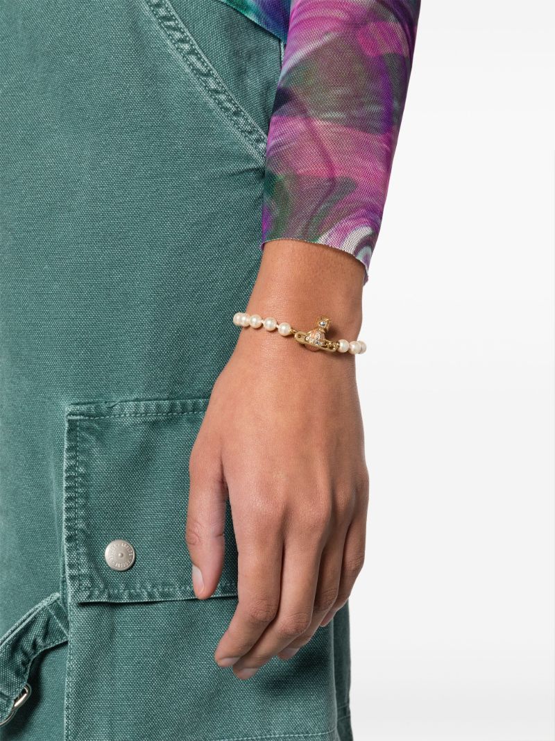 Gold Kitty Pearl Bracelet