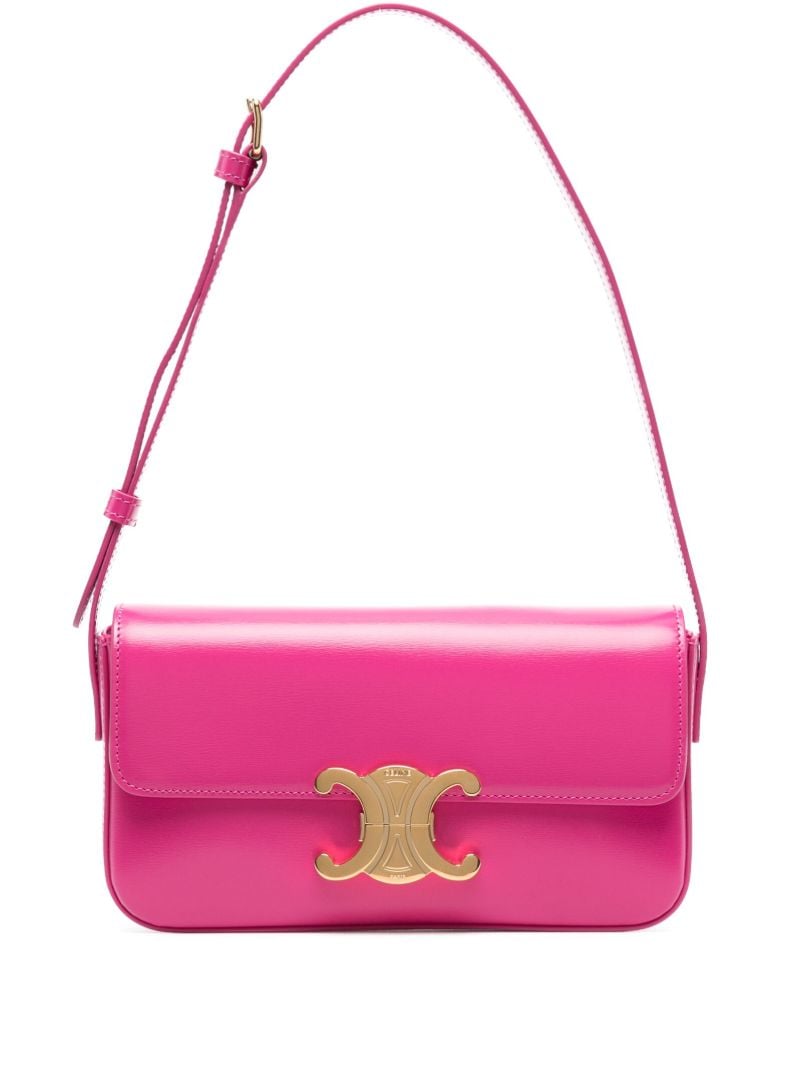 Pink Triomphe-plaque Leather Shoulder Bag