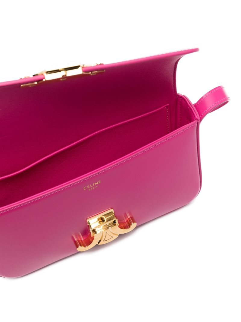 Pink Triomphe-plaque Leather Shoulder Bag
