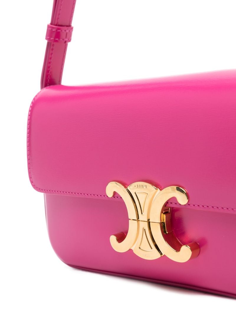 Pink Triomphe-plaque Leather Shoulder Bag