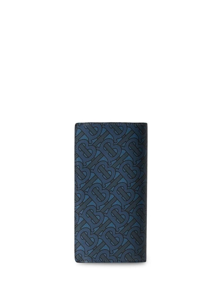 Blue Monogram Print Continental Wallet