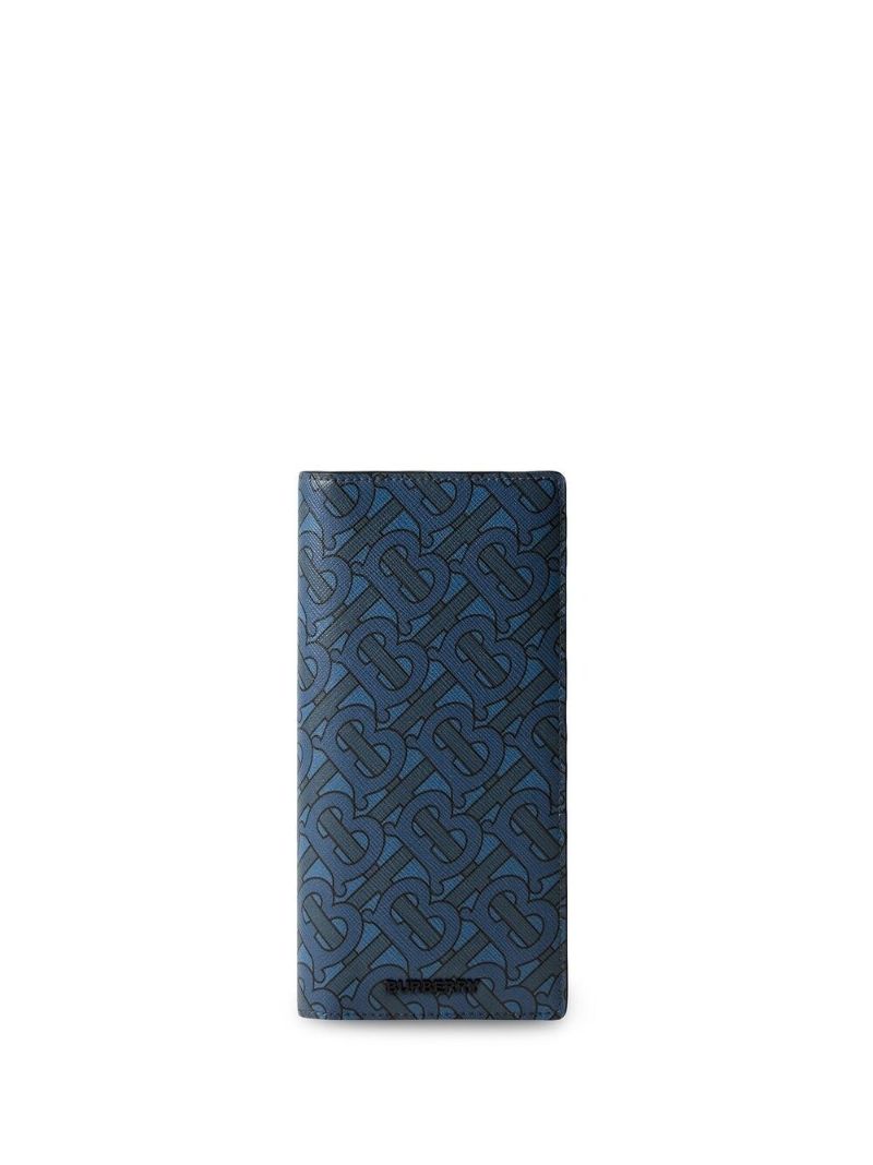 Blue Monogram Print Continental Wallet