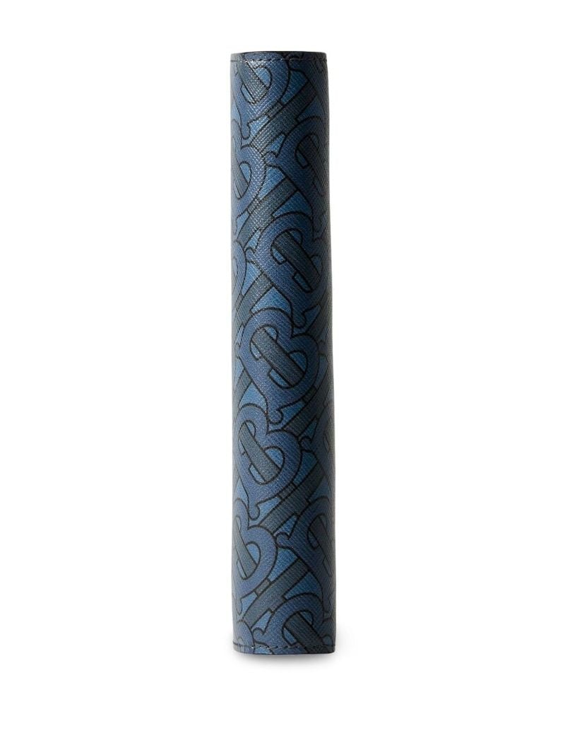 Blue Monogram Print Continental Wallet