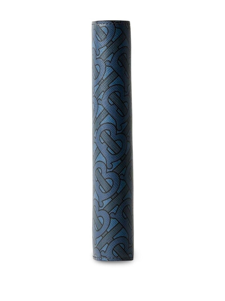 Blue Monogram Print Continental Wallet
