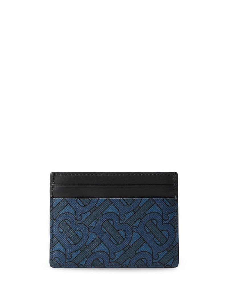 Blue Monogram Print Card Holder