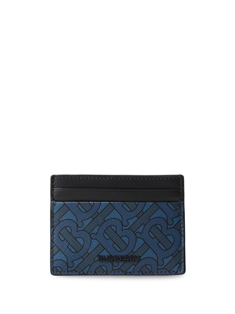Blue Monogram Print Card Holder