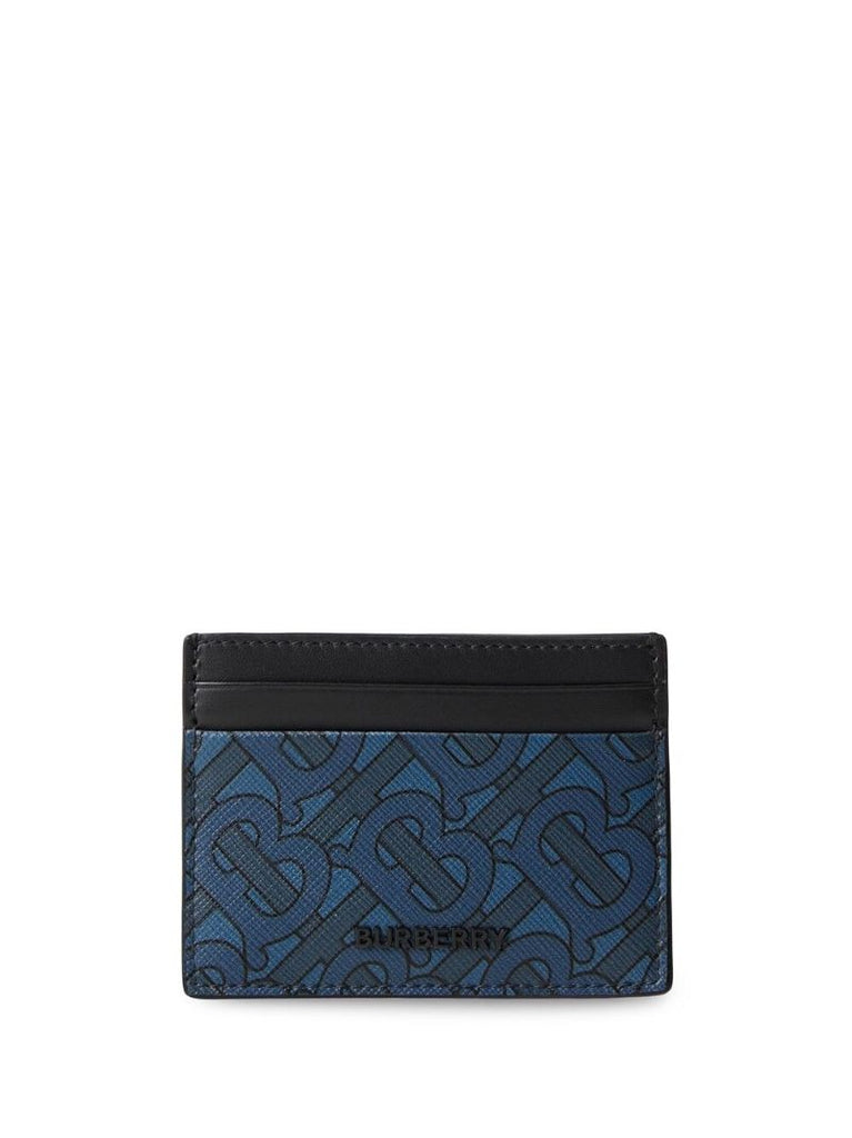 Blue Monogram Print Card Holder