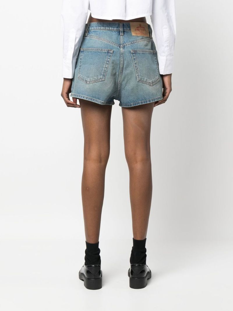 Blue Denim Mini Shorts