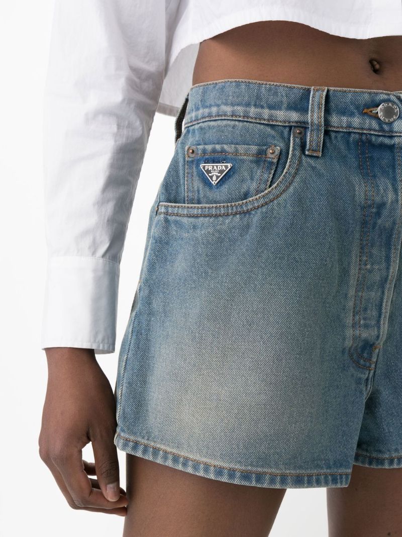 Blue Denim Mini Shorts