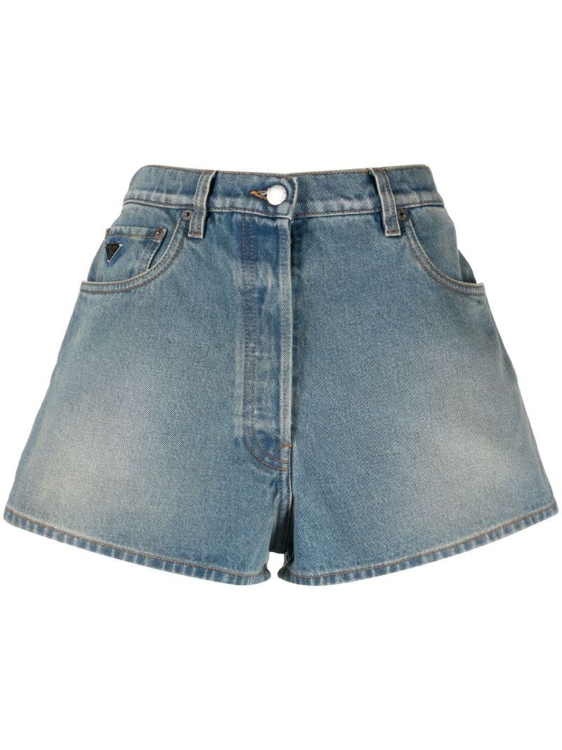 Blue Denim Mini Shorts