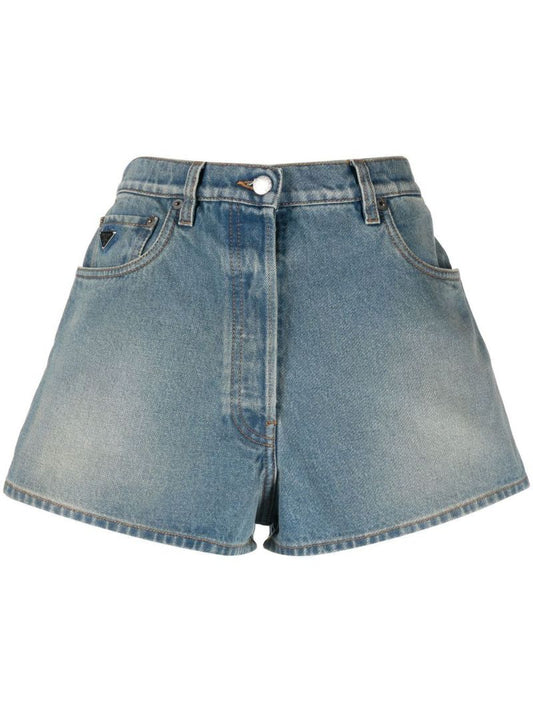 Blue Denim Mini Shorts