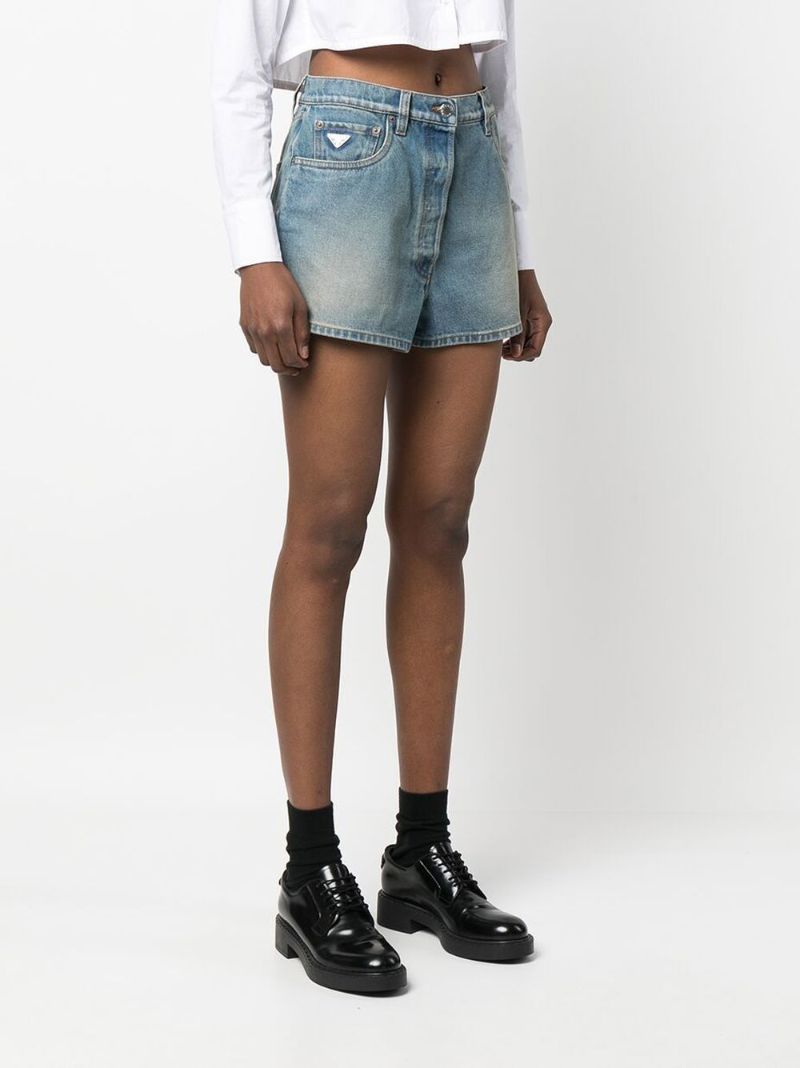 Blue Denim Mini Shorts