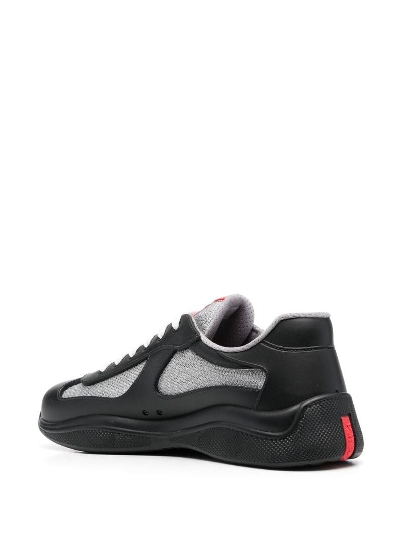 Black Panelled Low Top Sneakers