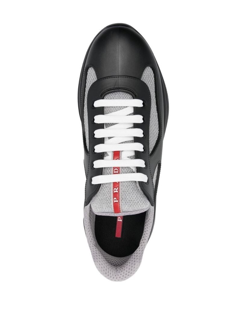 Black Panelled Low Top Sneakers