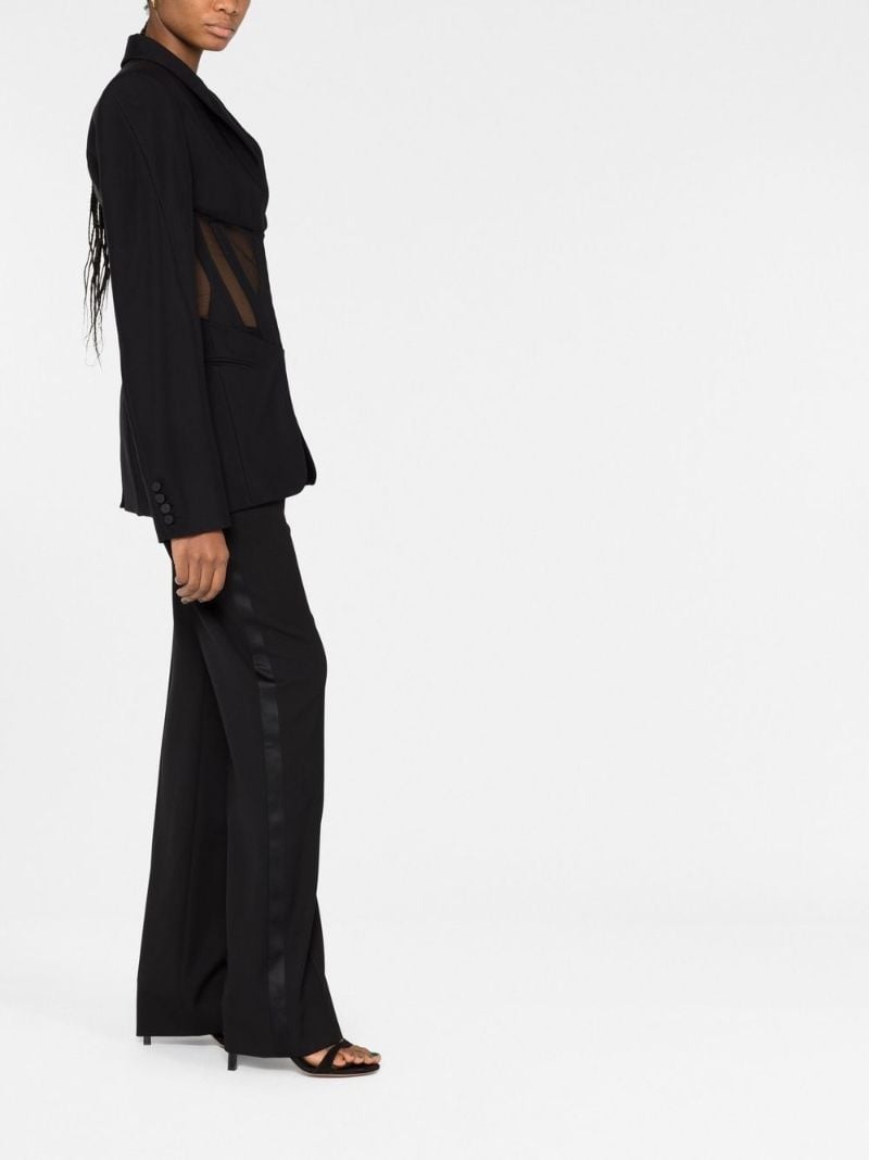 Black Cut-out Corseted Blazer
