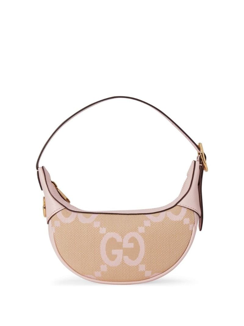 Pink Embroidered Monogram Mini Bag