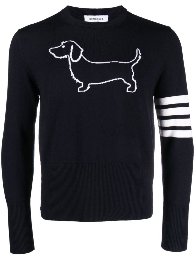 Blue Hector 4-bar Stripe Wool Sweater