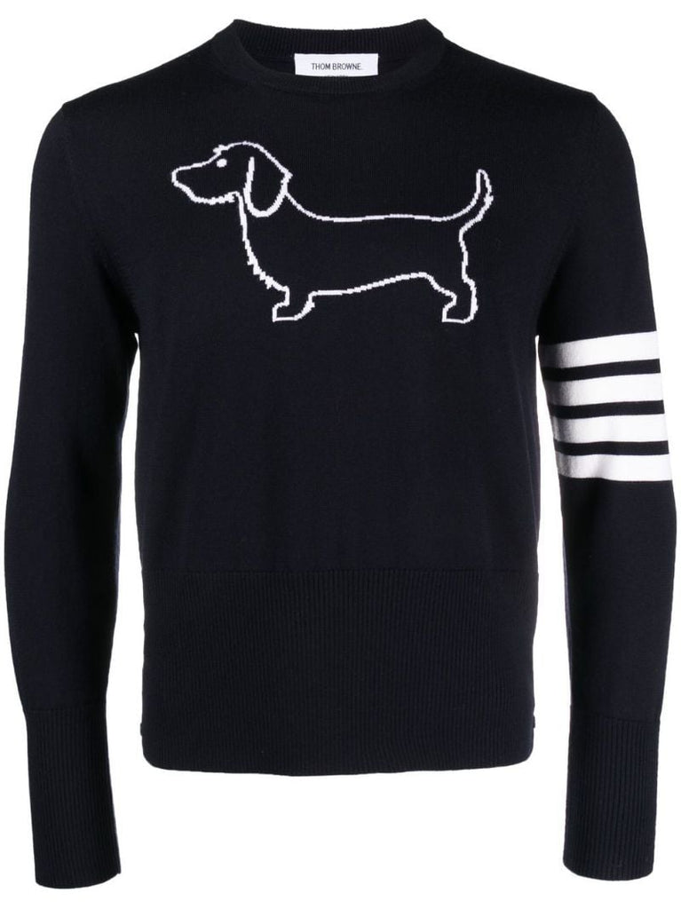 Blue Hector 4-bar Stripe Wool Sweater