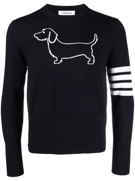 Blue Hector 4-bar Stripe Wool Sweater