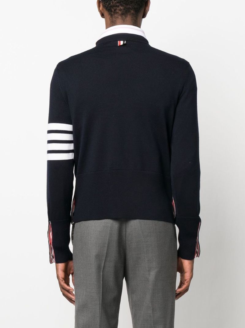 Blue Hector 4-bar Stripe Wool Sweater