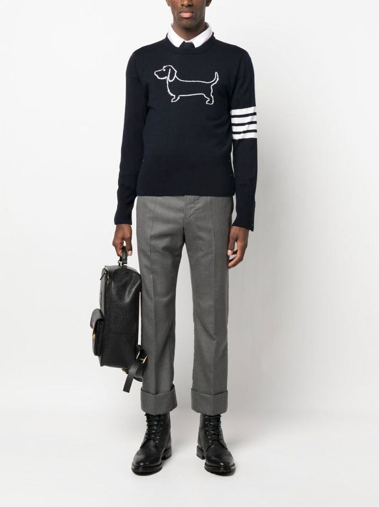 Blue Hector 4-bar Stripe Wool Sweater