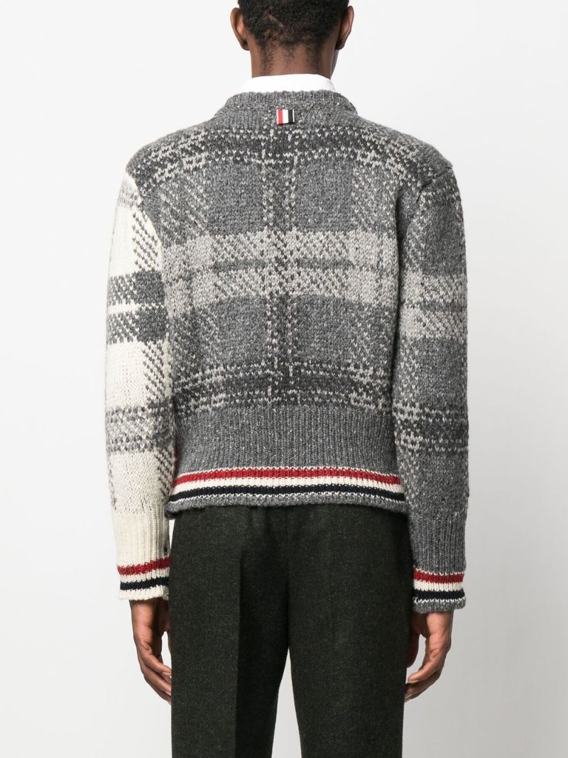 Grey Checked Sweater