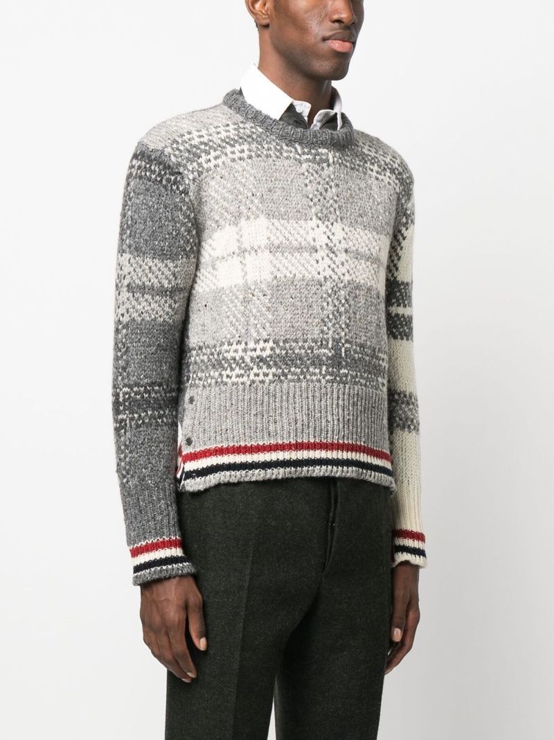 Grey Checked Sweater