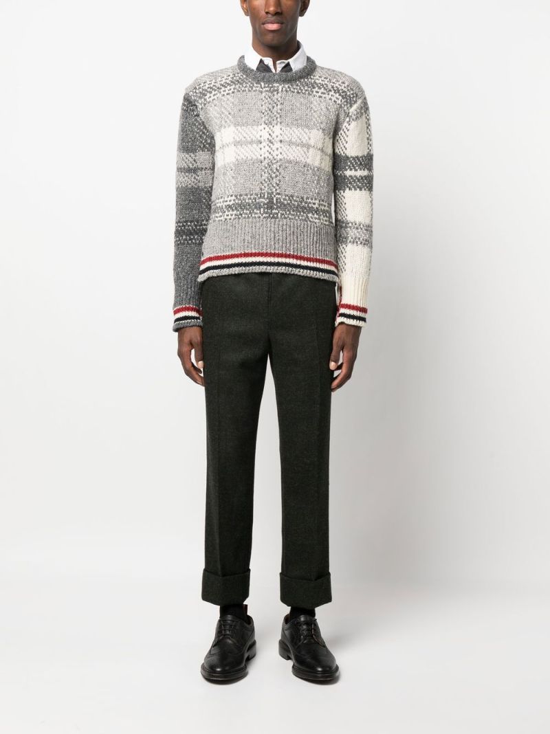 Grey Checked Sweater